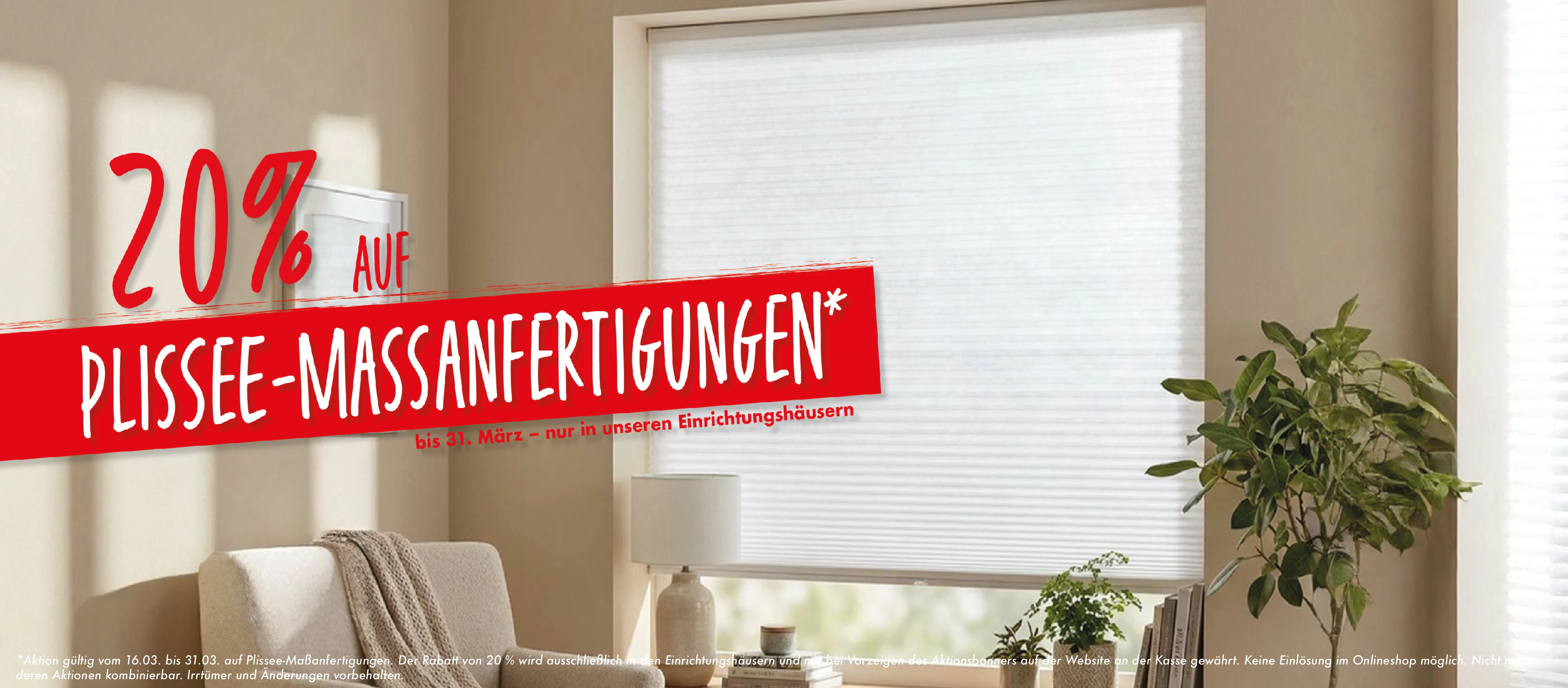Jetzt 20 % auf Maßanfertigungen sparen – einfach Aktionsbanner an der Kasse vorzeigen!