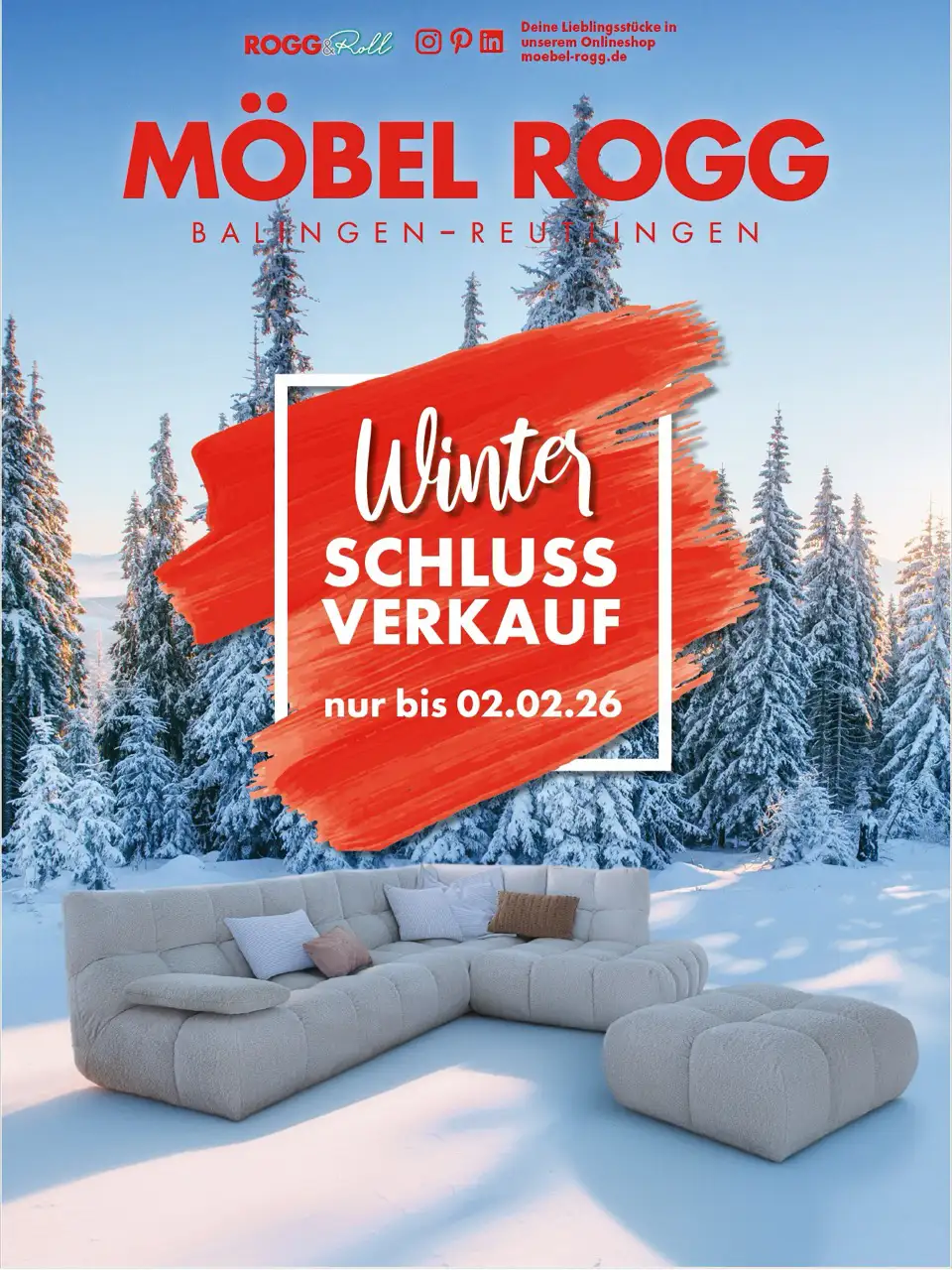 Winter Schluss Verkauf Prospekt