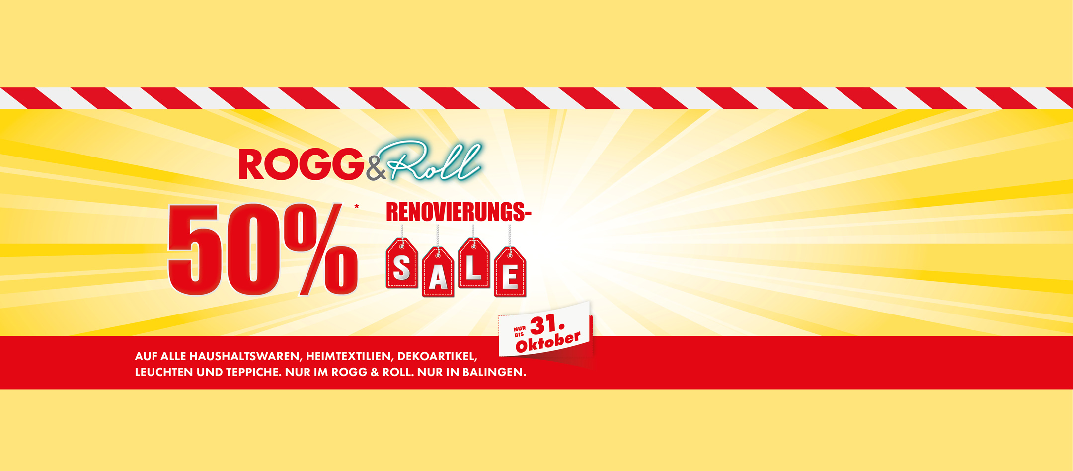 Großer Renovierungs-Sale im Rogg &amp; Roll in Balingen –<br>nur bis zum 31. Oktober 2025!