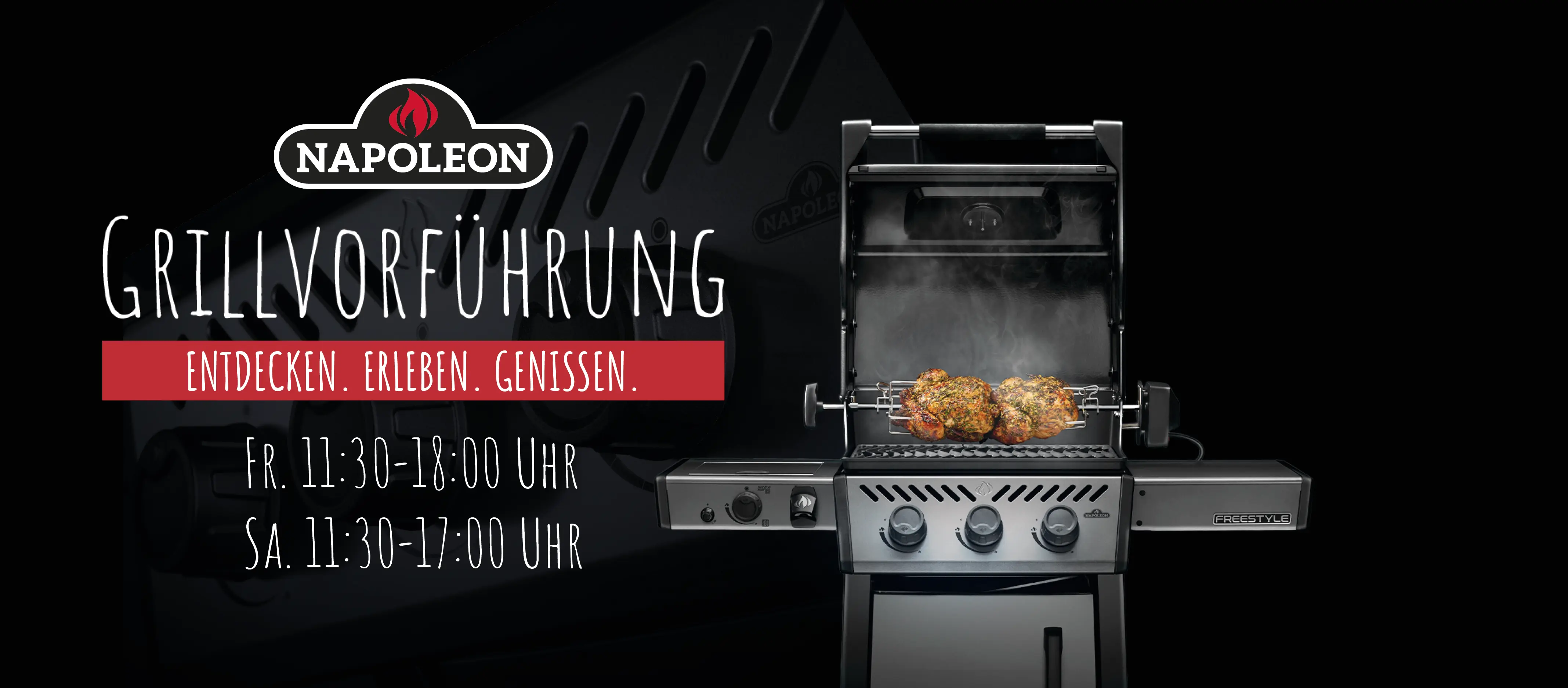 Erlebet Premium-Grills live in Aktion, entdeckt neue Grilltechniken und genießt köstliche Kostproben direkt vom Grill.